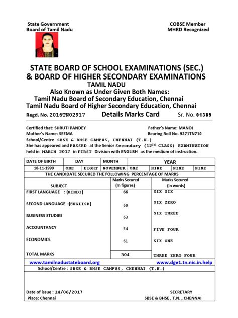 Results – State Board of School Examinations & Board of Higher .